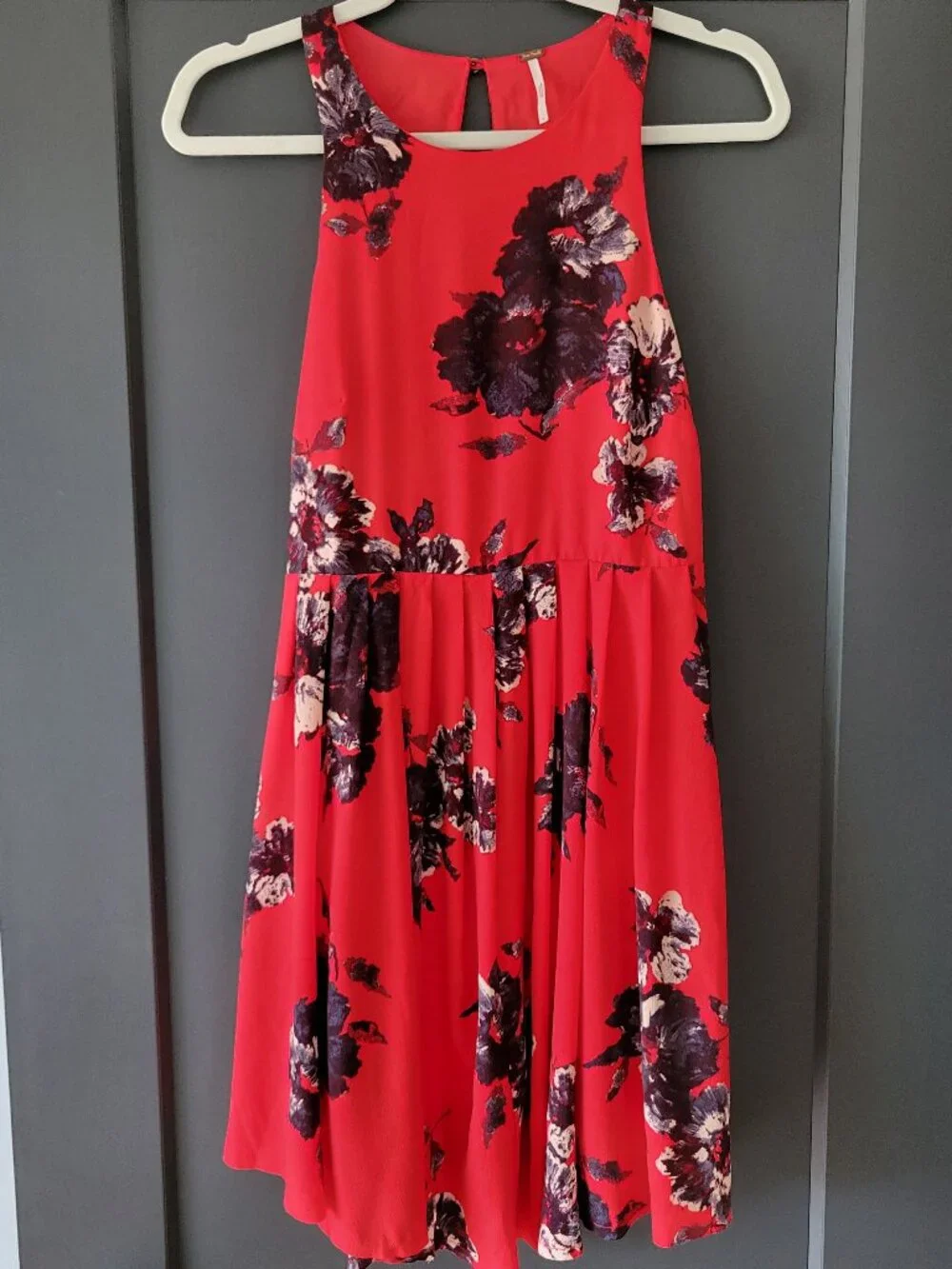Free People Flutterby Dress - Red Floral  in like new condition!